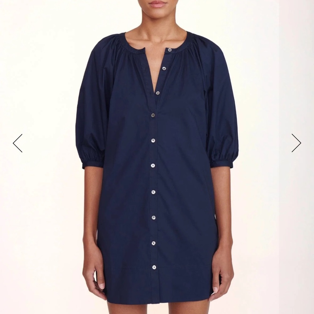STAUD Navy Vincent Mini Dress